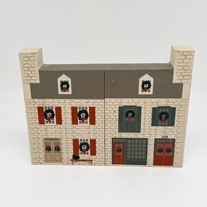 Vintage 1993 The Cat's Meow Stone Row St. Charles Christmas Series Shelf Sitter